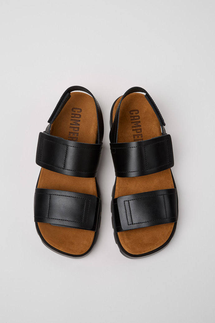 Camper Brutus Sandal - Sandalias de piel negras para hombre.