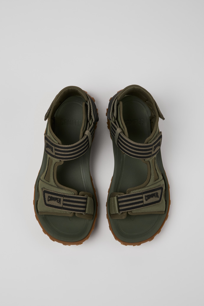 Camper Drift Trail Sandal - Sandalias verdes para hombre fabricadas con PET y piel reciclados.