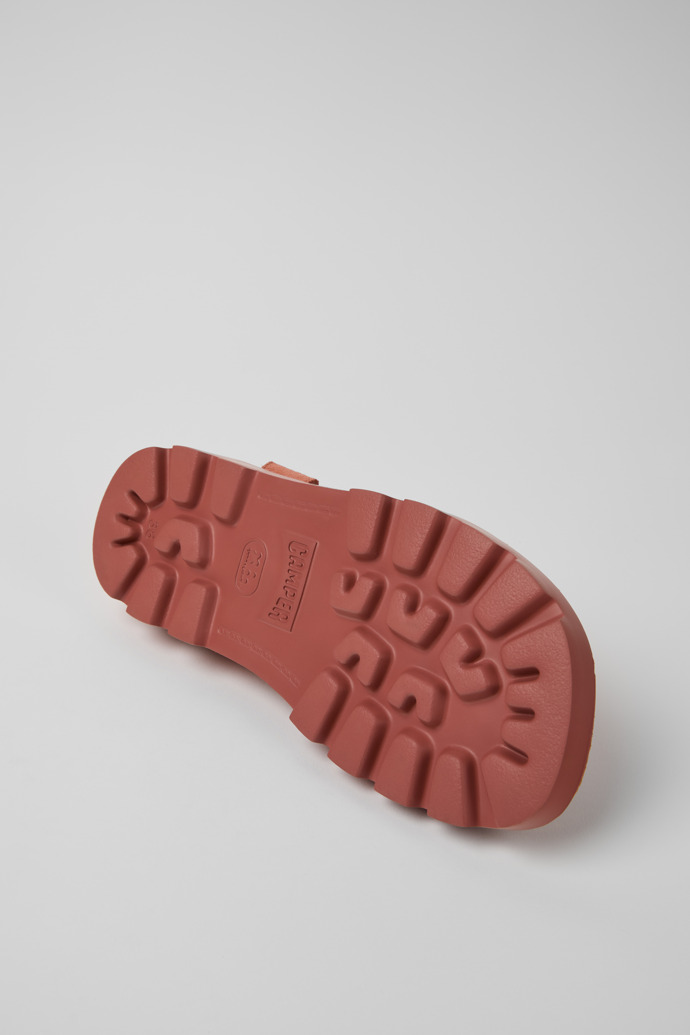 Camper Brutus Sandal - Sandalias rojas de nobuk para mujer.