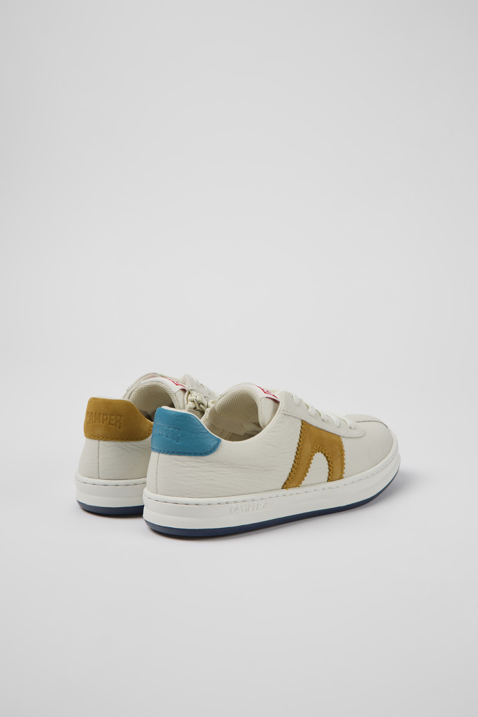 Camper Twins - Zapatillas blancas para niños de piel y piel nobuk