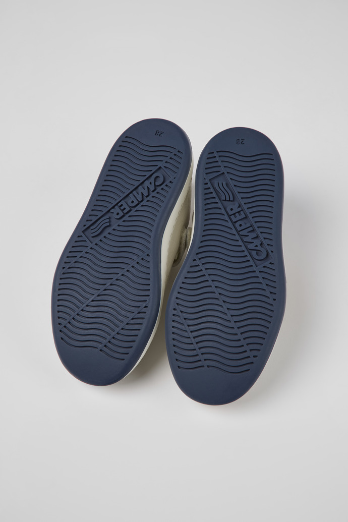 Camper Twins - Zapatillas blancas para niños de piel y piel nobuk