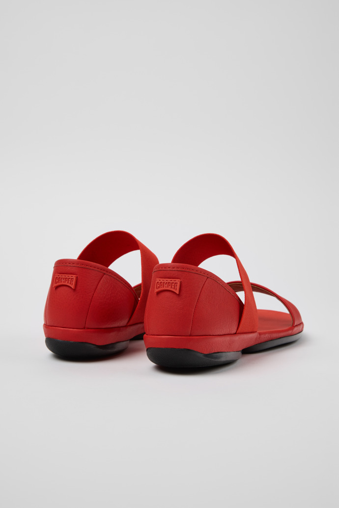 Camper Right - Sandalias de piel roja para mujer.