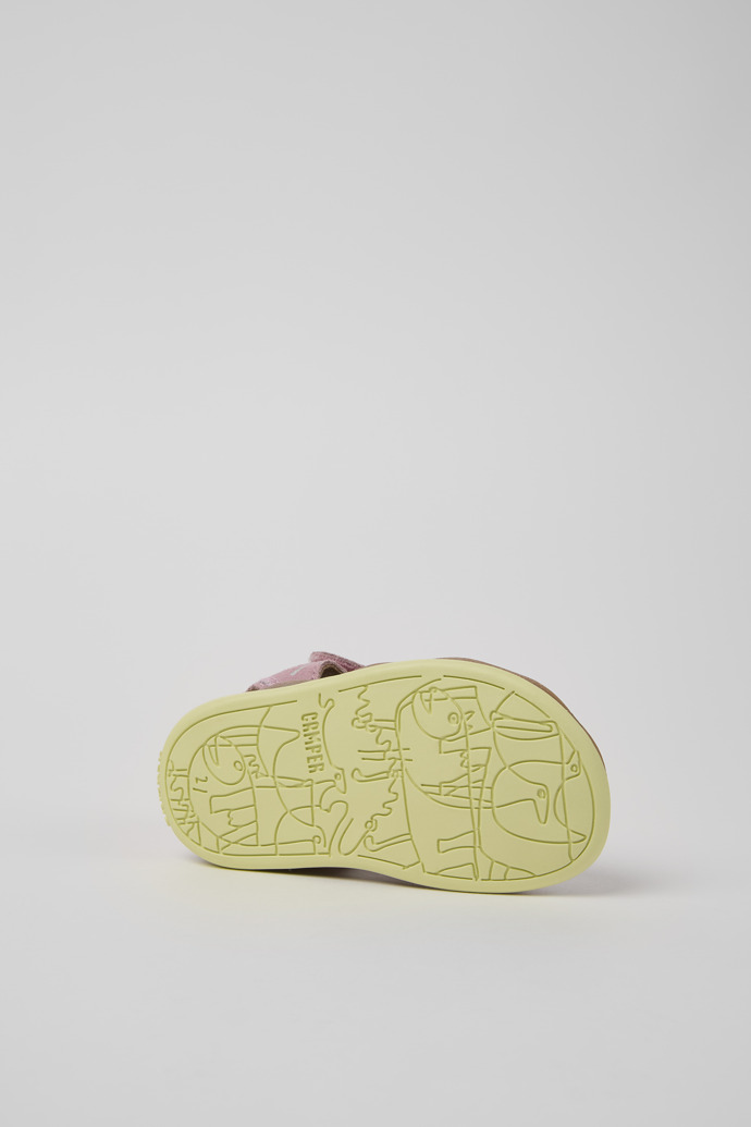 Camper Bicho - Sandalias infantiles multicolor de piel nobuk.