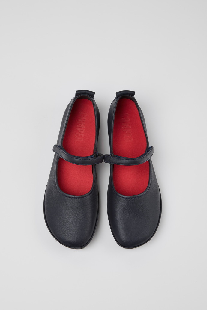 Camper Right - Zapatos de piel azul para mujer.