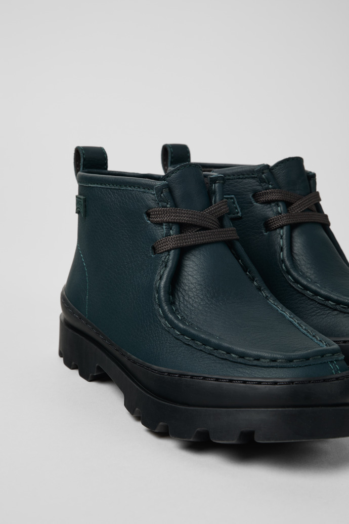 Camper Brutus - Botines infantiles de piel verde