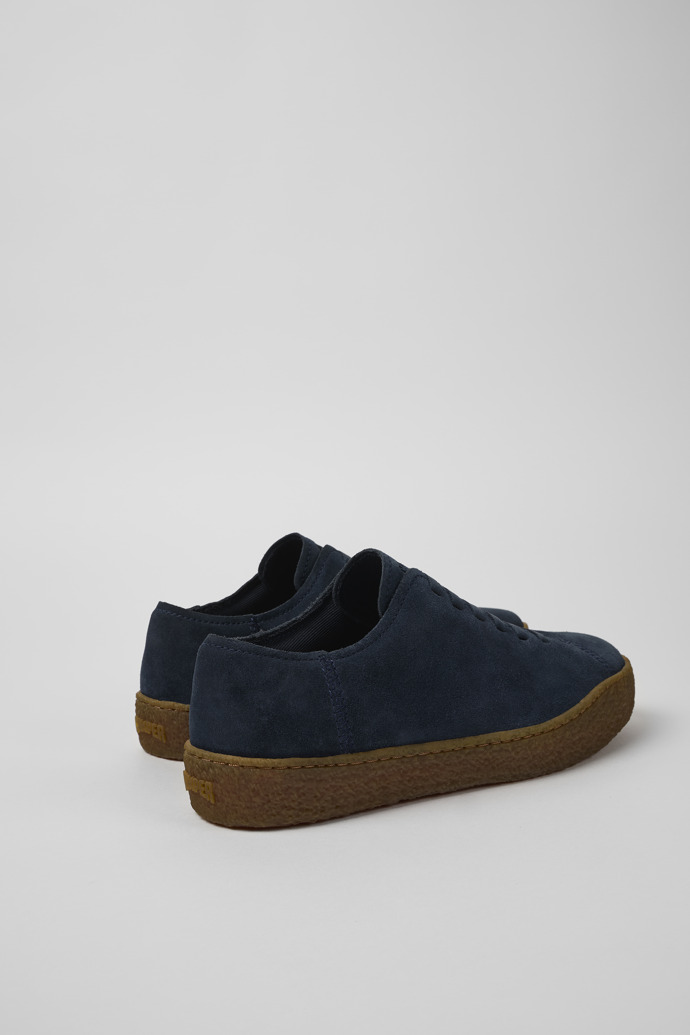 Camper Peu Terreno - Zapatillas azules para hombre de piel nobuk.