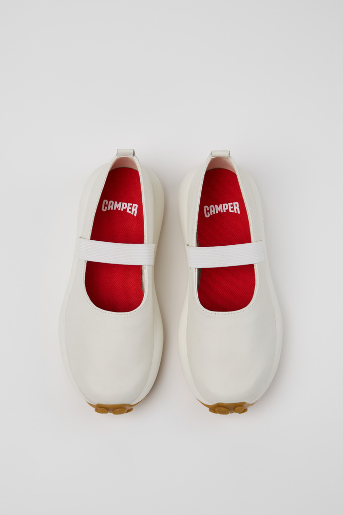 Camper Pelotas Athens - Zapatilla de piel blanca para mujer.