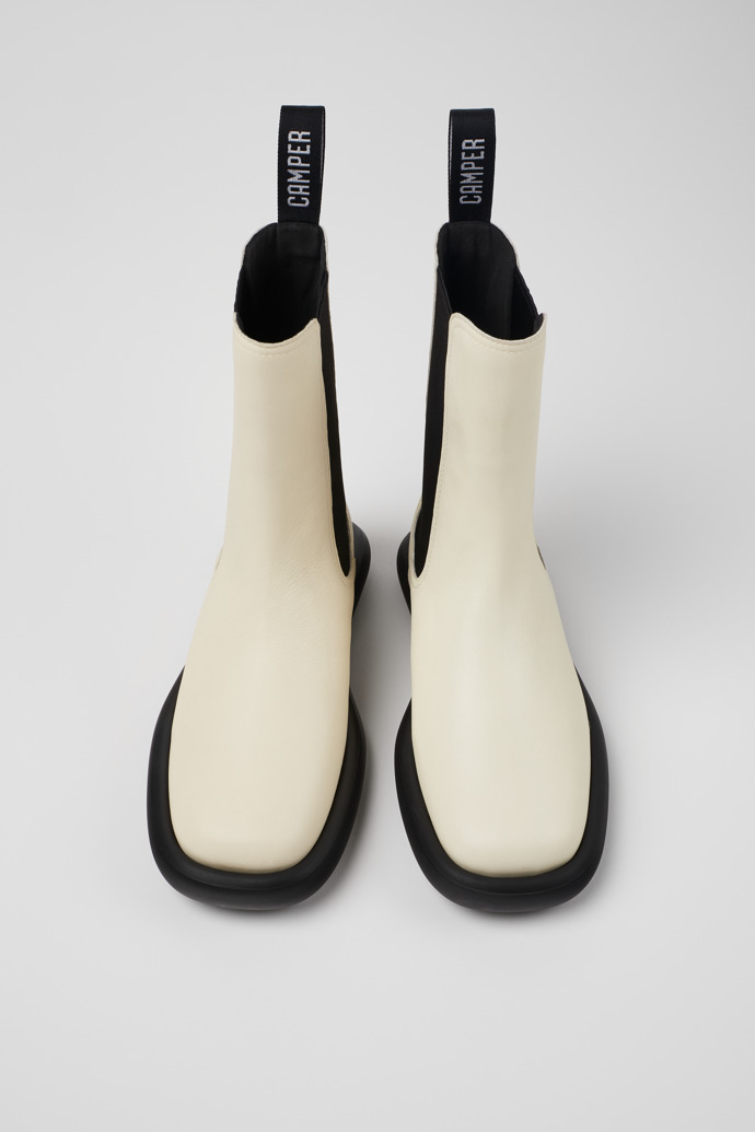 Camper Onda - Botas blancas de piel para mujer