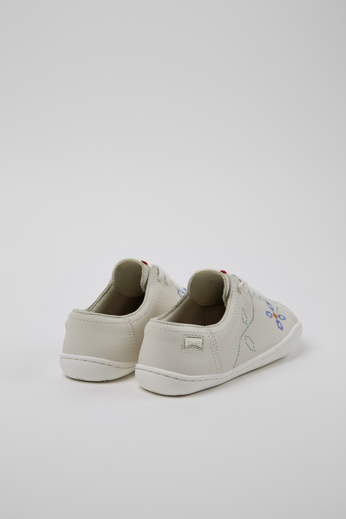 Camper Twins - Zapato infantil de piel blanca.
