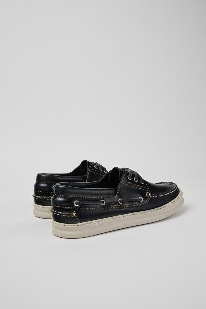 Camper Runner - Mocasines azules de piel nobuk para hombre.