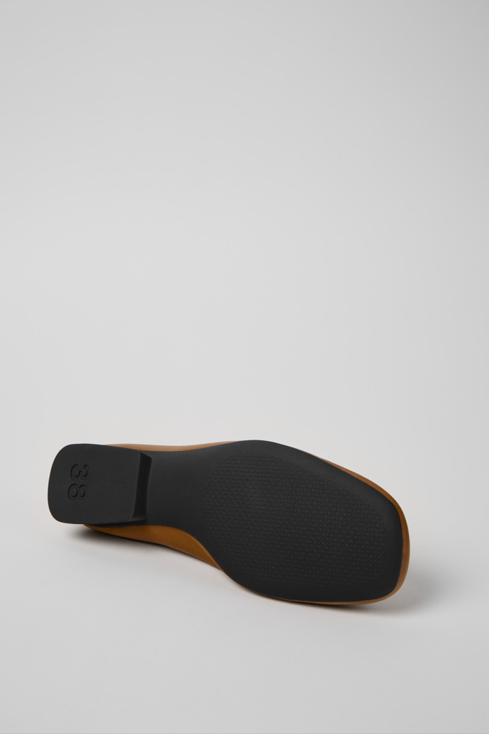 Camper Casi Myra - Bailarinas marrones de piel para mujer.