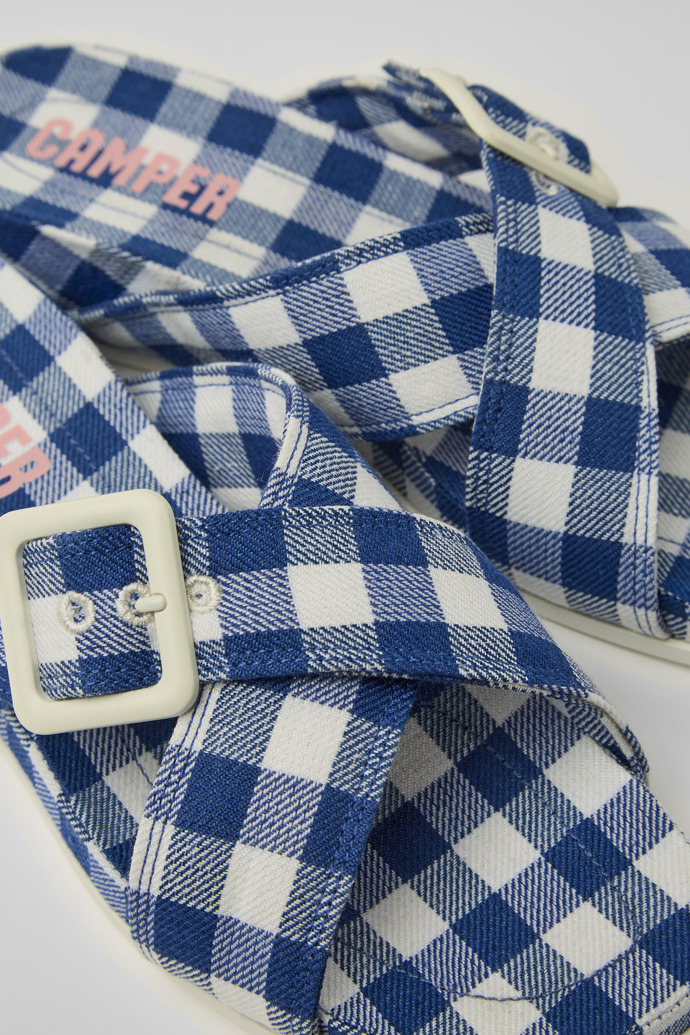 Camper Atonik - Sandalias para mujer en azul y blanco