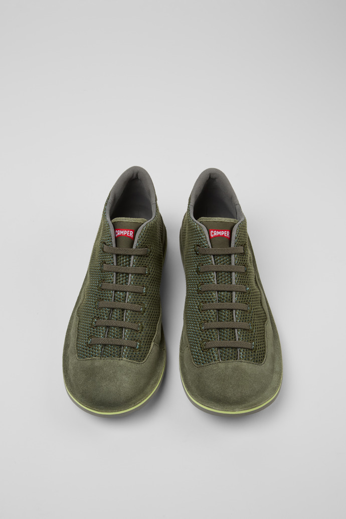 Camper Beetle - Botines verdes para hombre de piel nobuk TENCEL.
