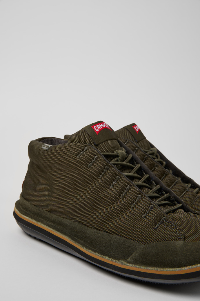 Camper Beetle - Botines verdes de textil y piel nobuk para hombre.