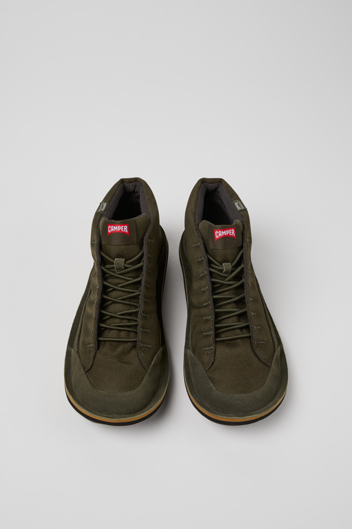 Camper Beetle - Botines verdes de textil y piel nobuk para hombre.