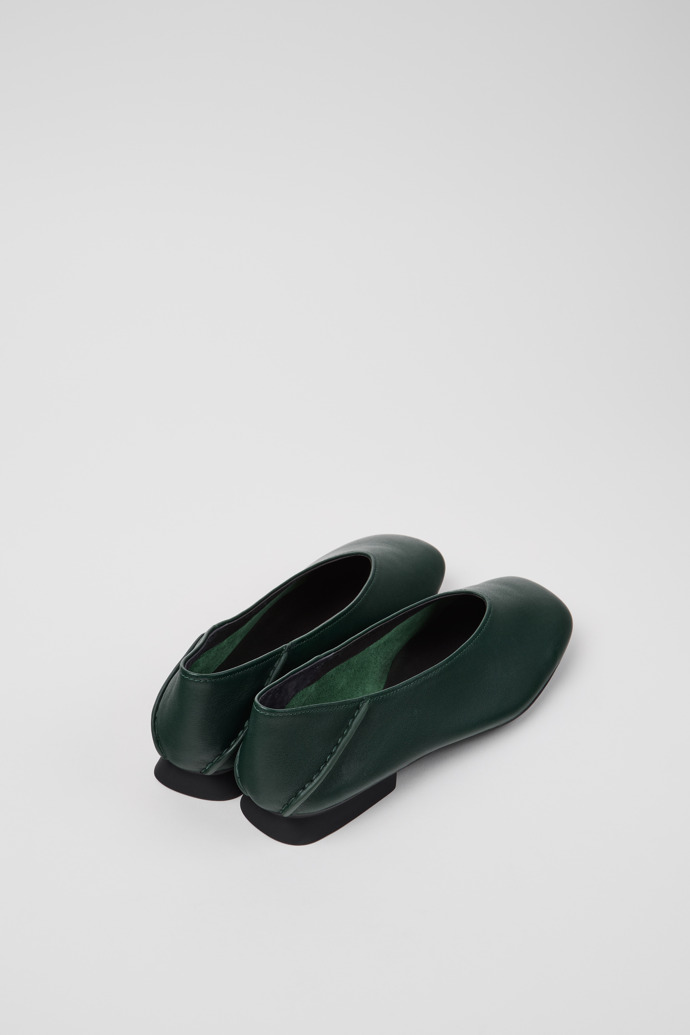 Camper Casi Myra - Bailarinas verdes de piel para mujer.