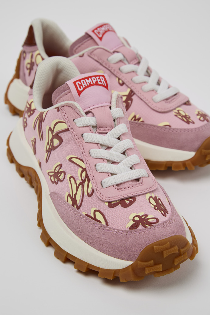 Camper Drif Trail - Zapatillas multicolor para niños fabricadas en PET reciclado y piel nobuk.