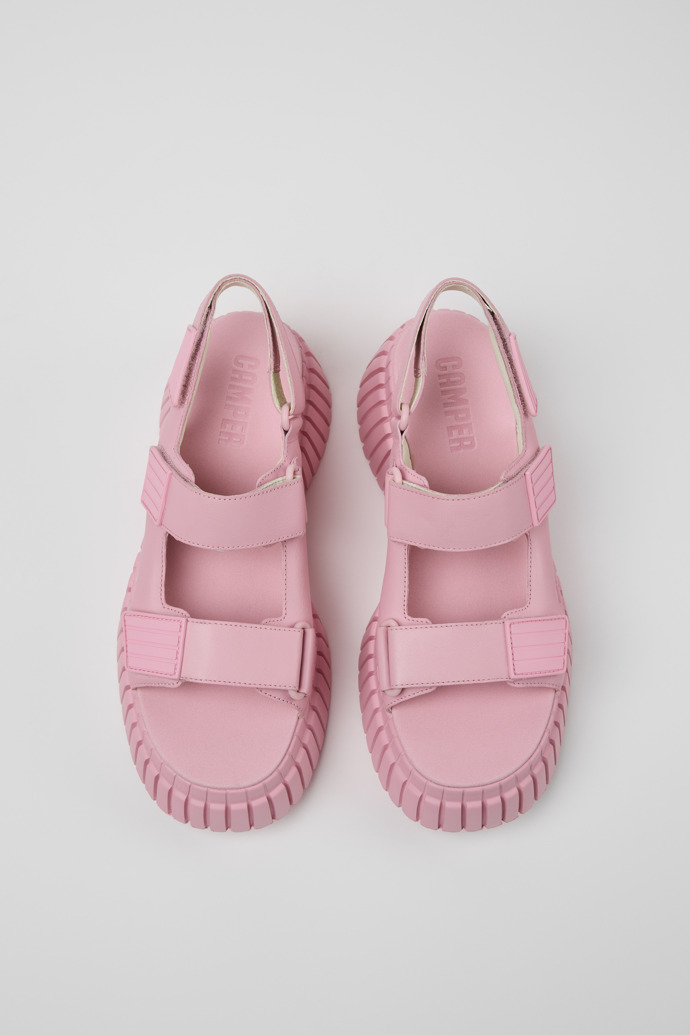 Camper BCN - Sandalias rosas de piel para mujer.