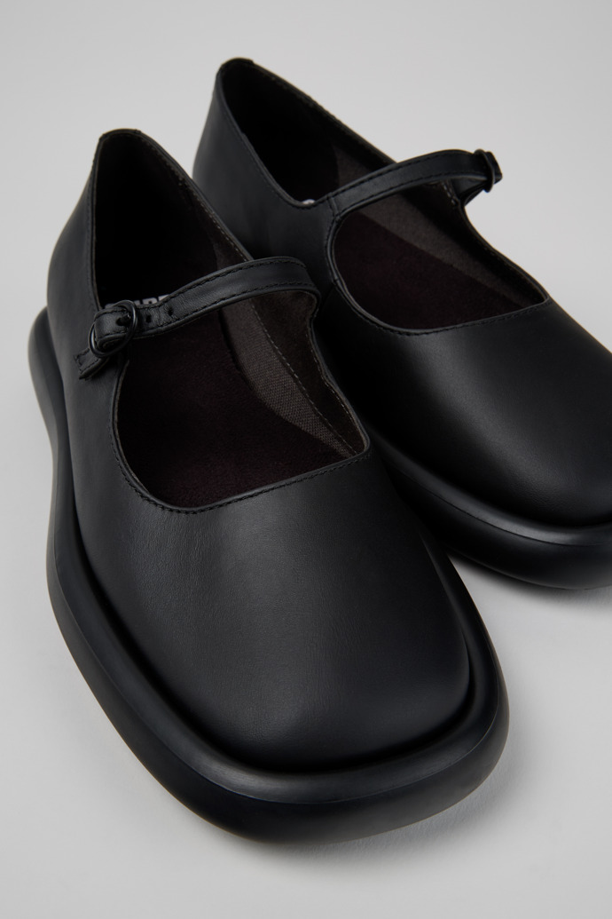 Camper Onda - Bailarinas de piel negras para mujer.