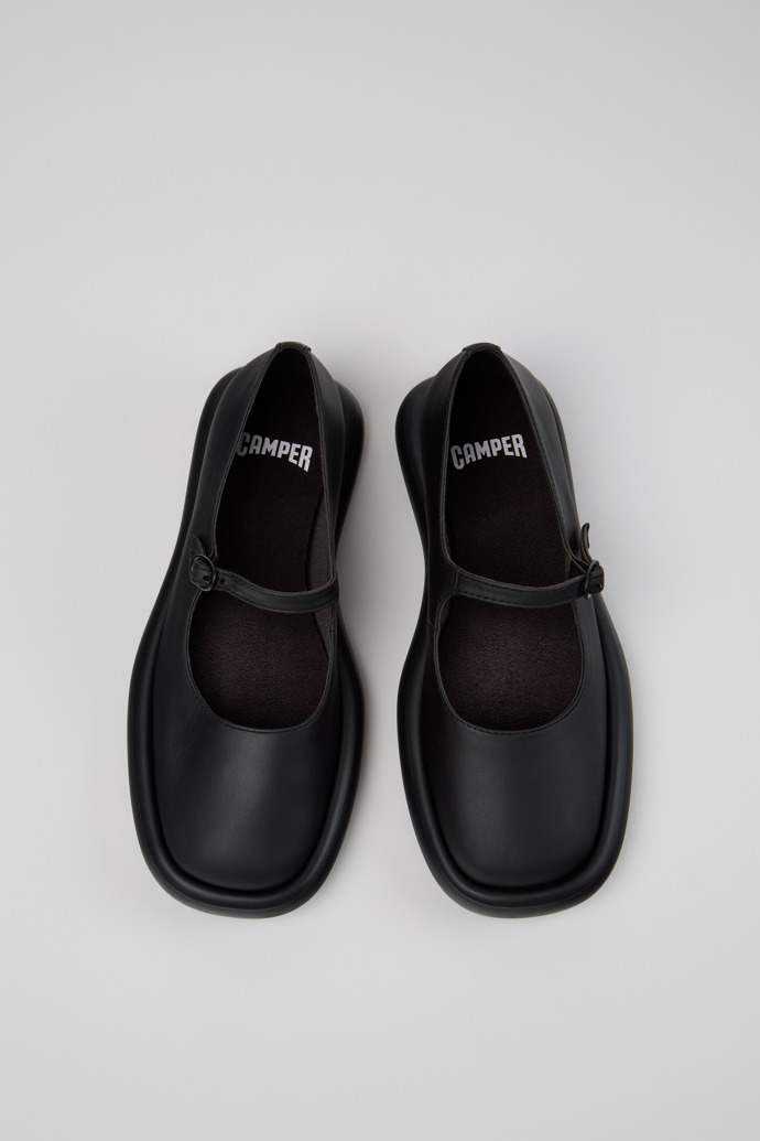 Camper Onda - Bailarinas de piel negras para mujer.