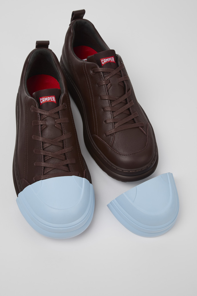 Camper Junction Runner - Zapatillas de piel color vino