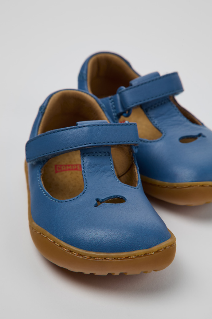 Camper Twins - Zapato azul de piel para niños.