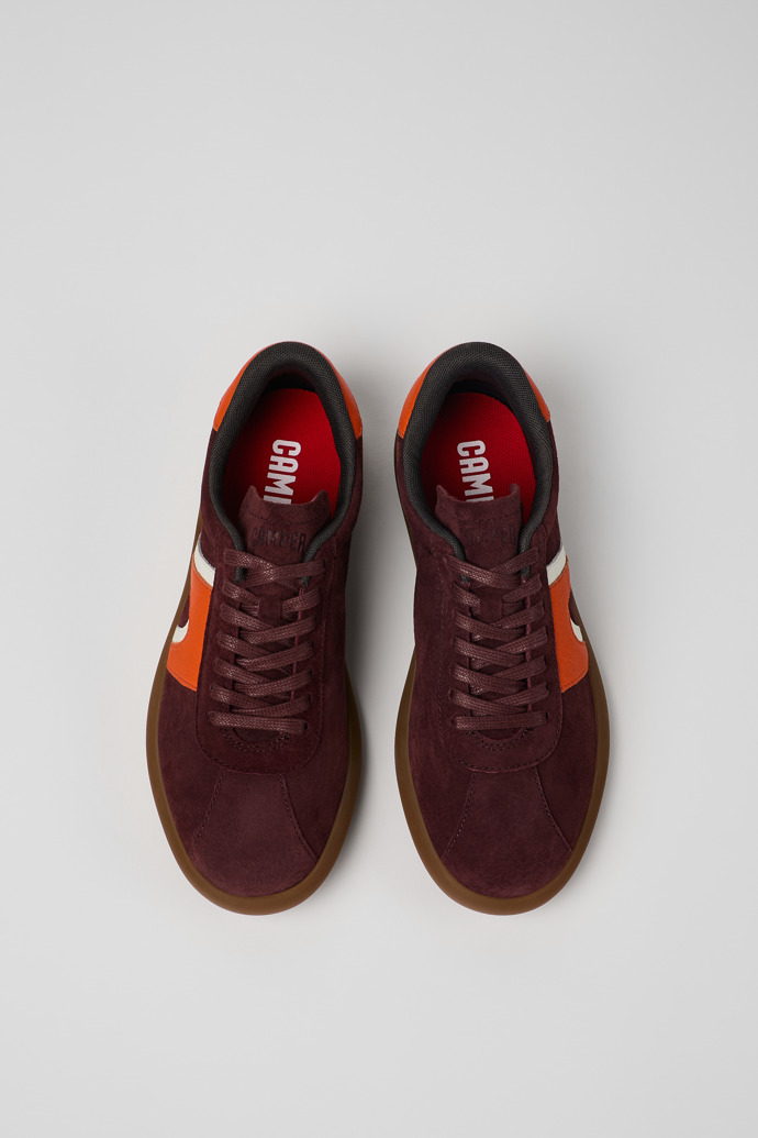 Camper Pelotas Soller - Zapatillas deportivas para mujer color rojo vino de nobuk/piel