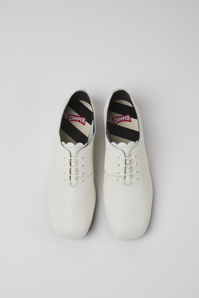 Camper Casi Myra - Zapatos de piel blancos para mujer