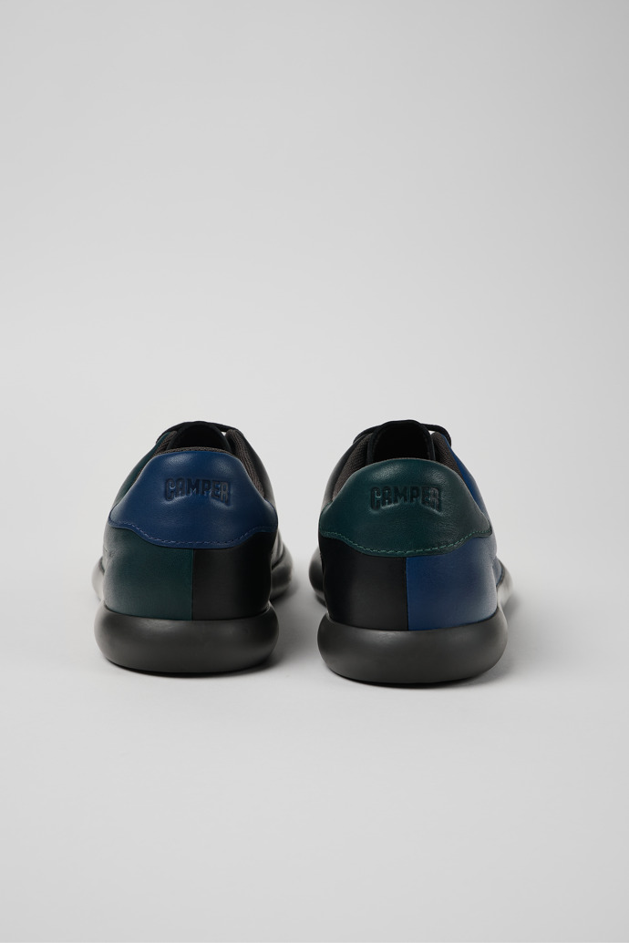 Camper Twins - Zapatillas negras y azules de piel para hombre
