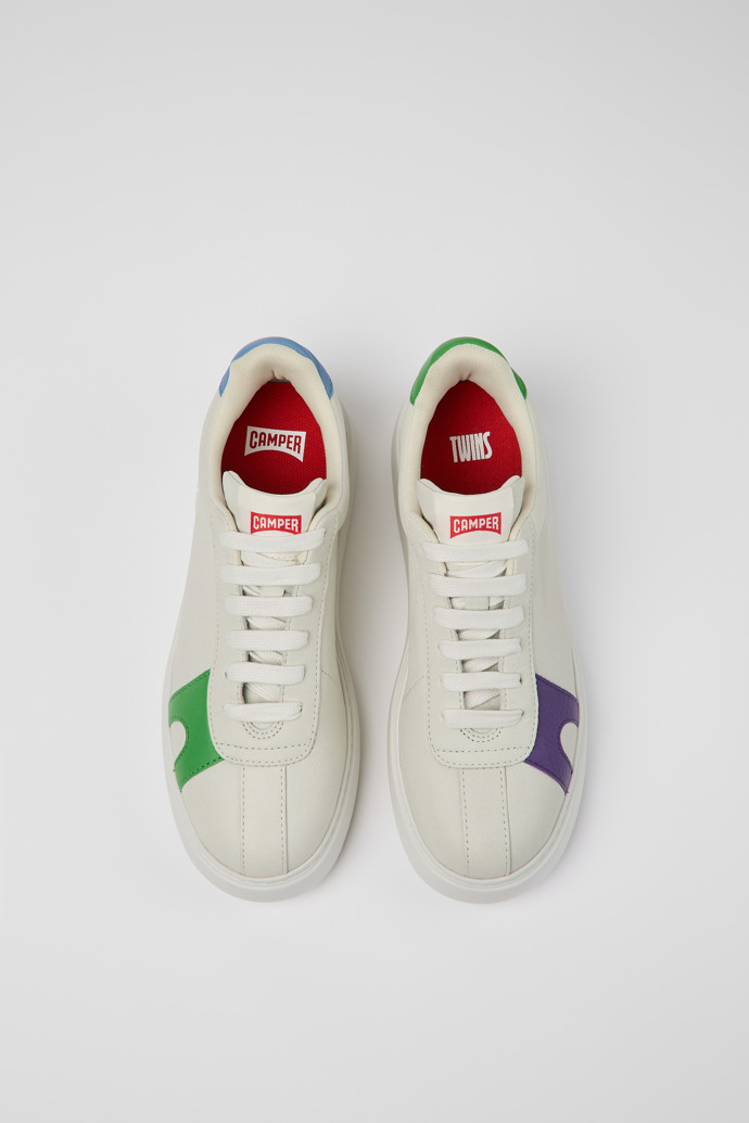 Camper Twins - Zapatillas blancas de piel para mujer