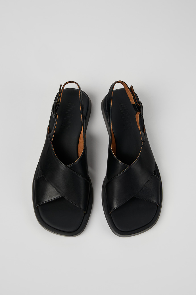 Camper Dana - Sandalias de piel negras para mujer