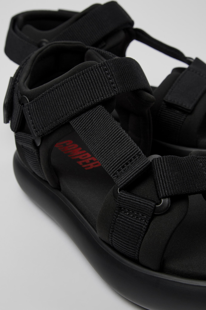 Camper Pelotas Flota - Sandalias textiles negras para hombre