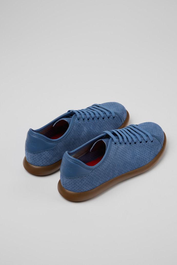 Camper Pelotas Soller - Zapatillas azules de piel nobuk para mujer.