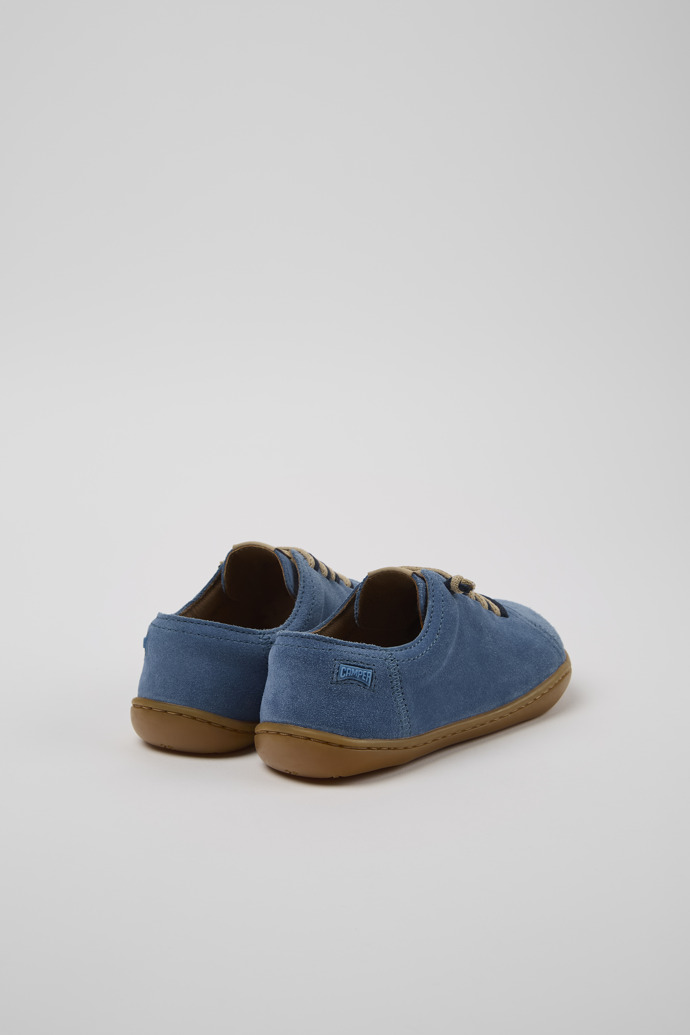 Camper Peu - Zapatillas de piel nobuk azul para niños.