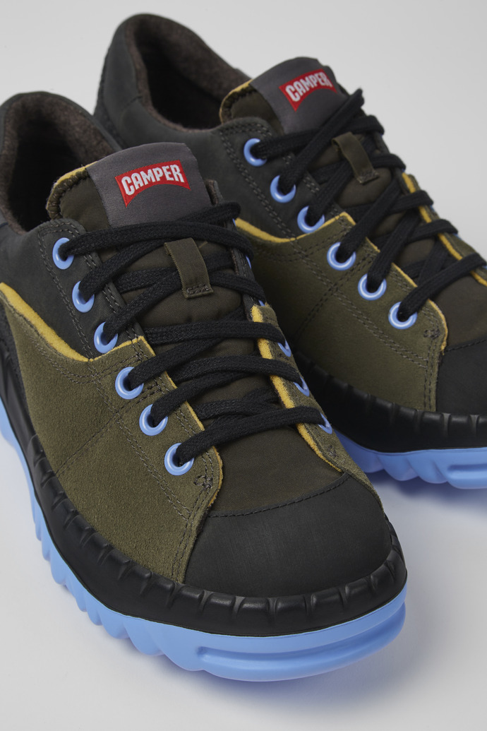 Camper Teix - Zapatos de mujer de tejido reciclado en verde y gris