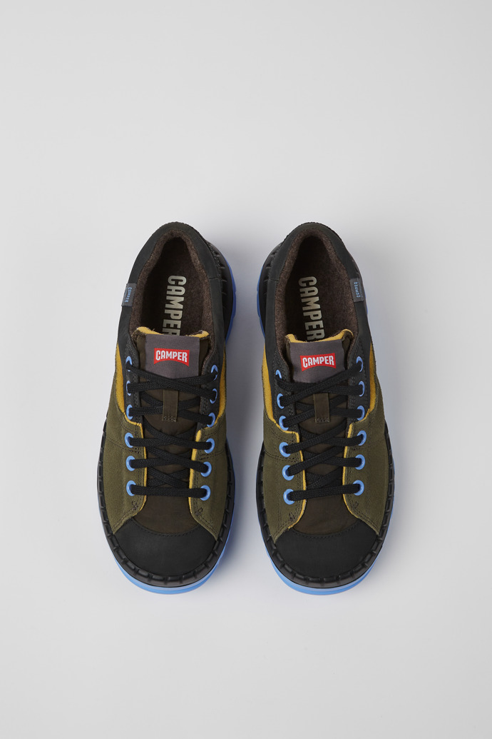 Camper Teix - Zapatos de mujer de tejido reciclado en verde y gris