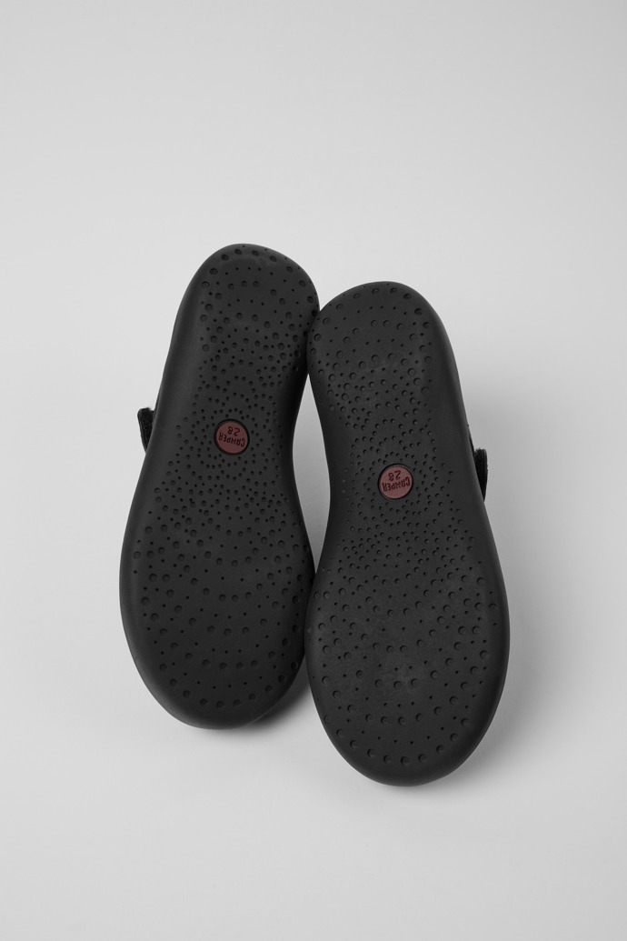 Camper Spiral Comet - Zapatos de piel negros para niños.