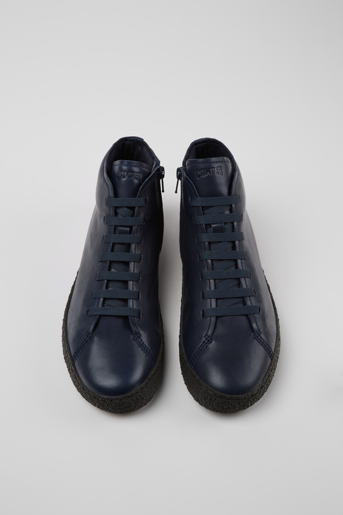 Camper Peu Terreno - Bota safari de piel azul para hombre