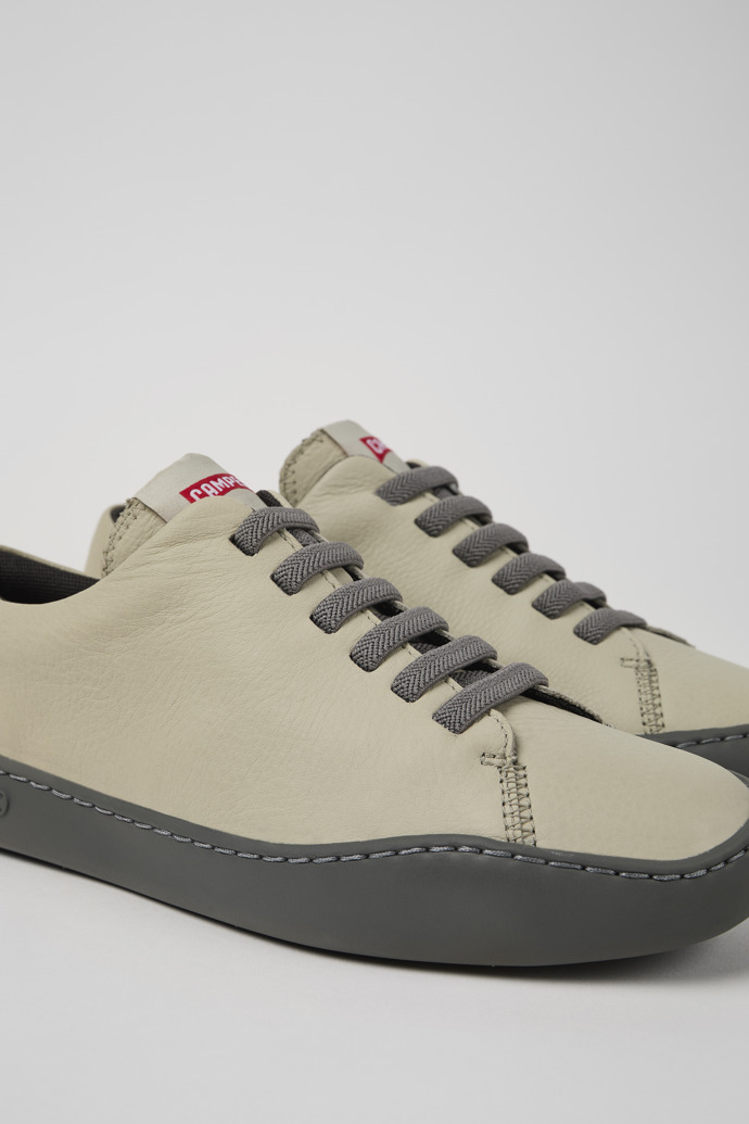 Camper Peu Touring - Zapatillas grises de piel para mujer