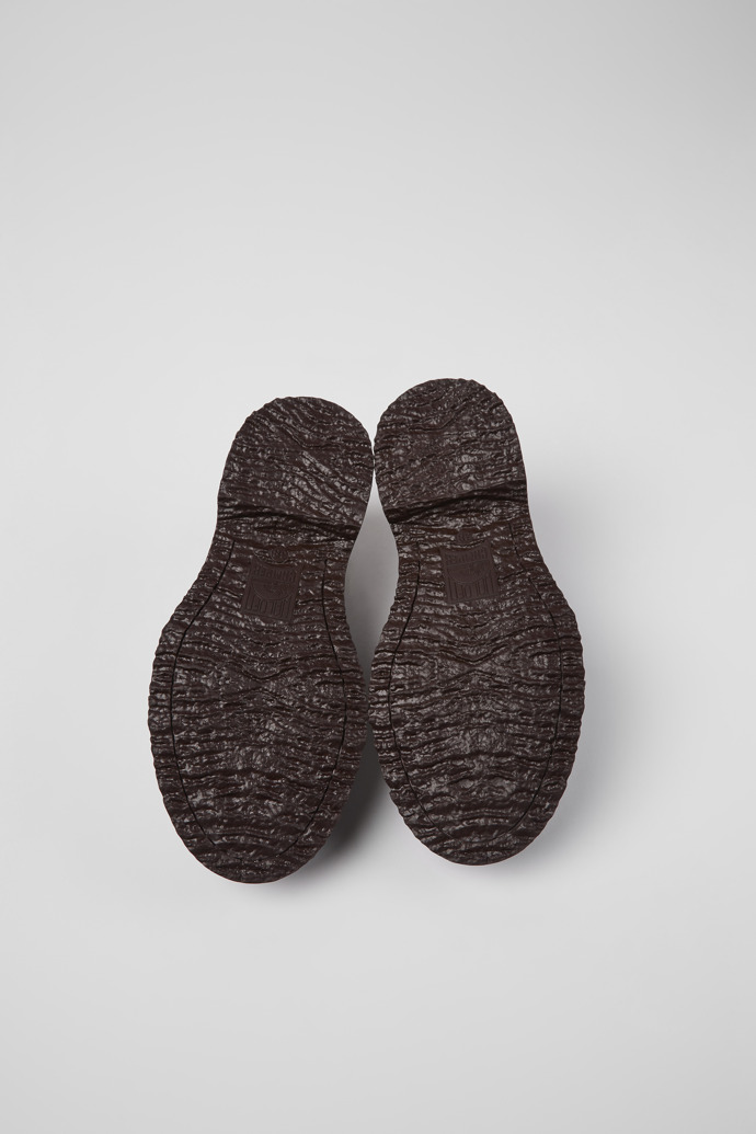 Camper Walden - Mocasines de piel color vino para mujer.