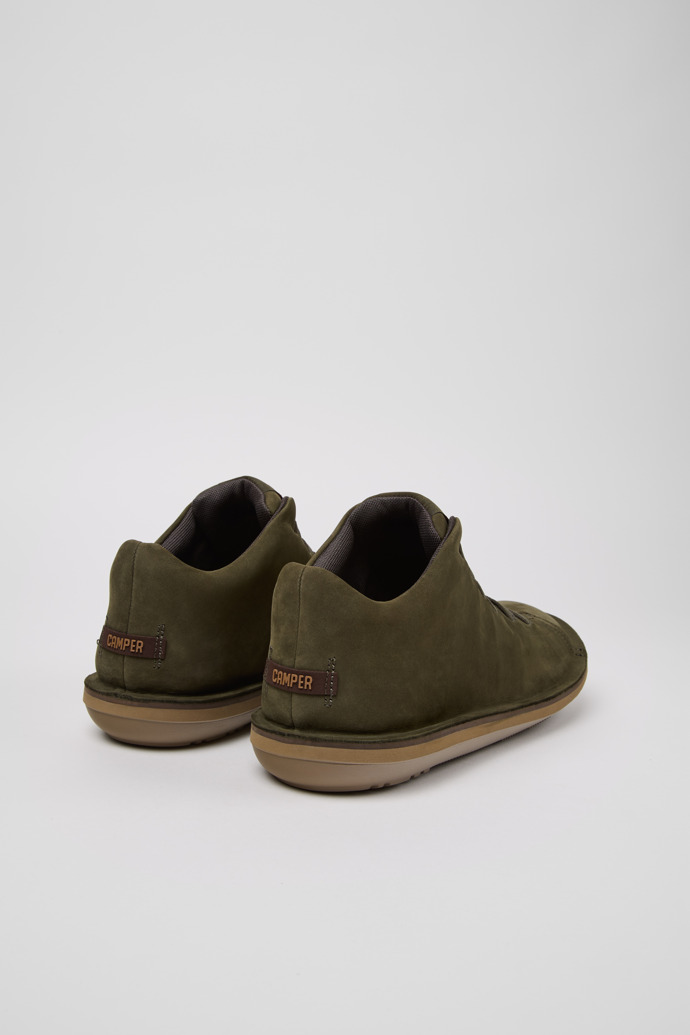 Camper Beetle - Botines verdes de piel nobuk para hombre