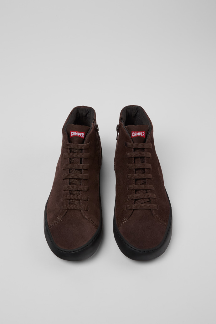 Camper Peu Touring - Botines marrones de piel nobuk para mujer