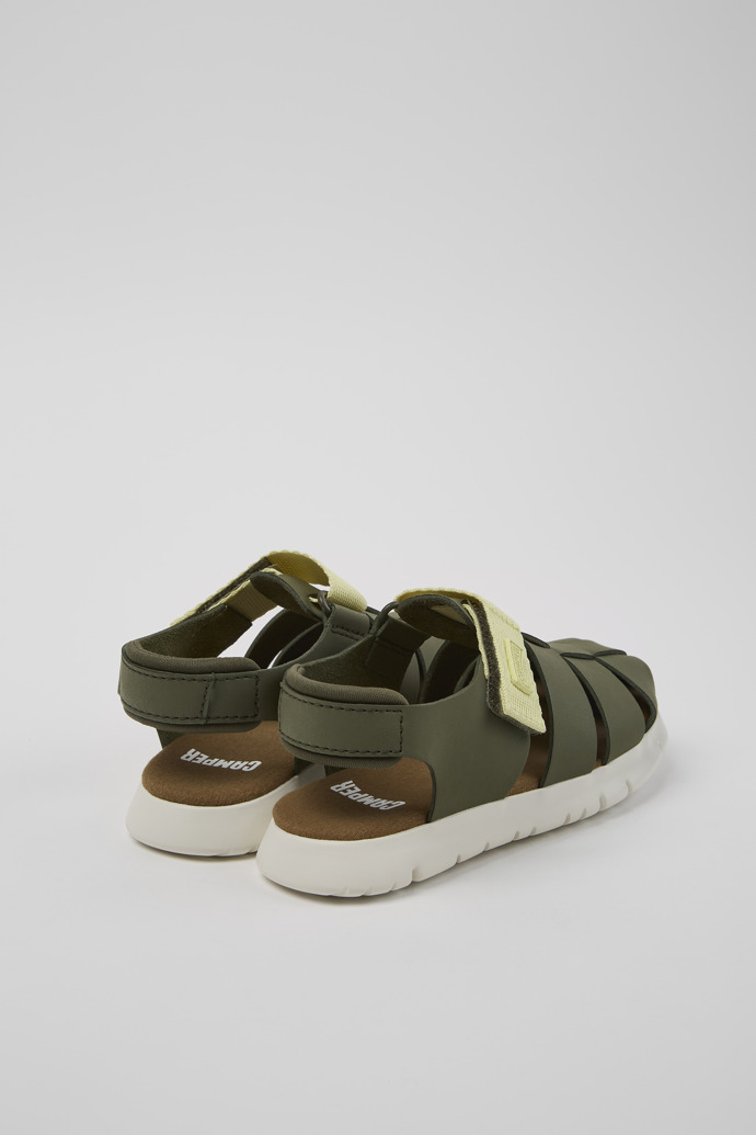 Camper Oruga - Sandalias infantiles multicolor de piel y textil.