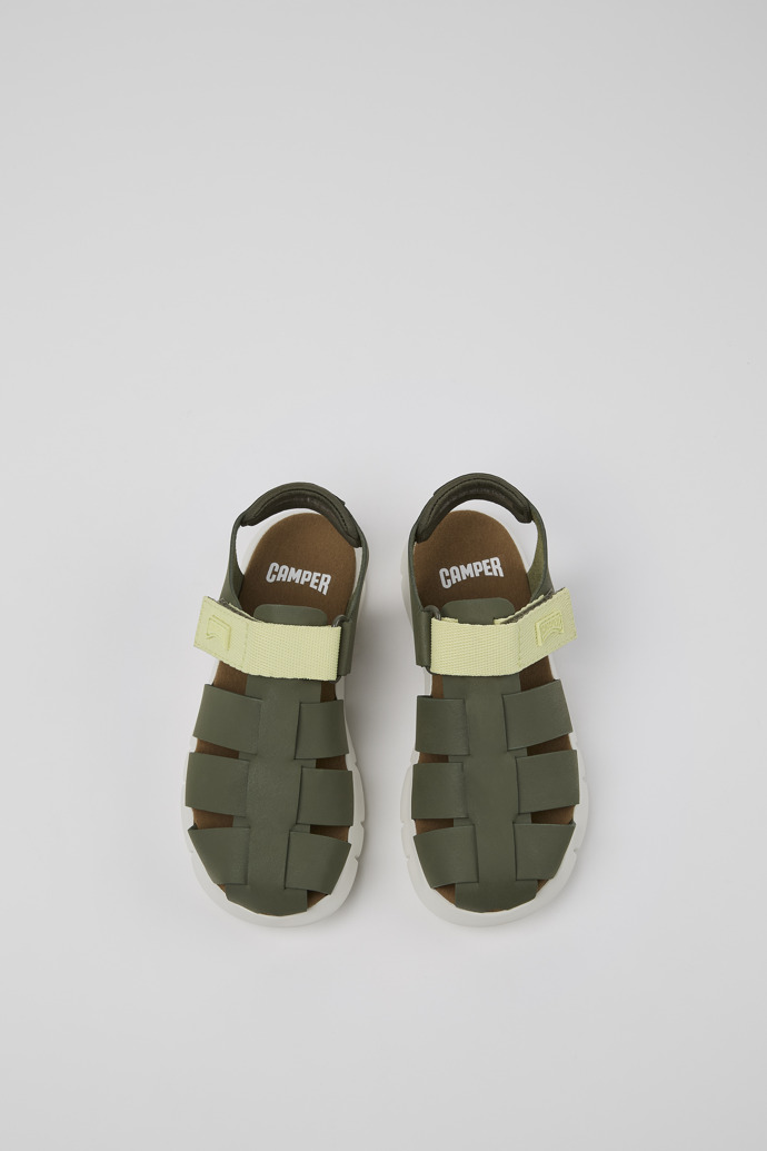 Camper Oruga - Sandalias infantiles multicolor de piel y textil.