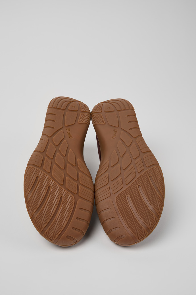 Camper Peu Path - Zapatilla de piel nobuk para hombre color vino.