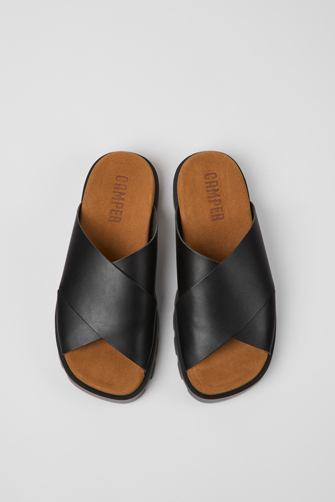 Camper Brutus Sandal - Sandalias negras de piel para mujer
