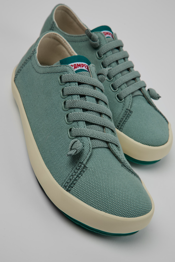 Camper Peu Rambla - Zapatillas de algodón reciclado verde para mujer