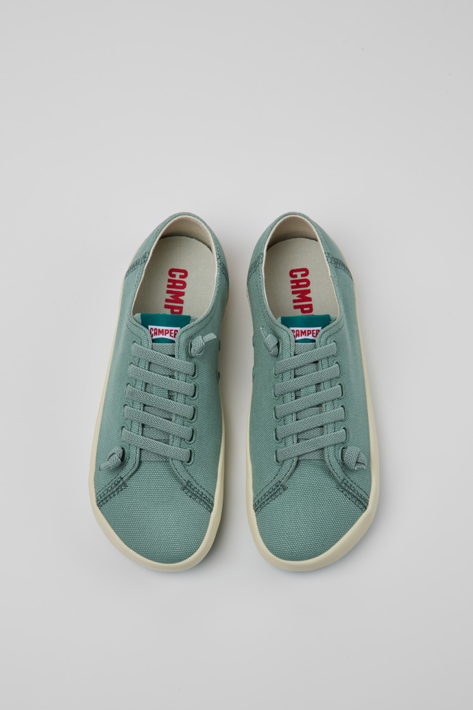 Camper Peu Rambla - Zapatillas de algodón reciclado verde para mujer