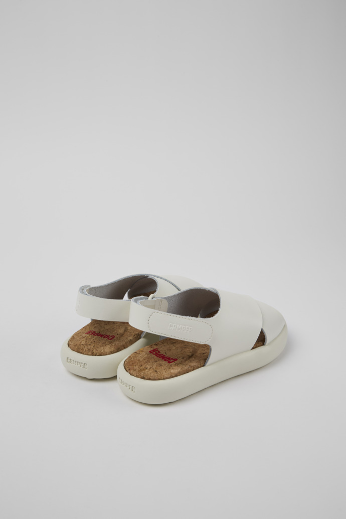 Camper Pelotas Flota - Sandalias de piel blanca con tiras cruzadas