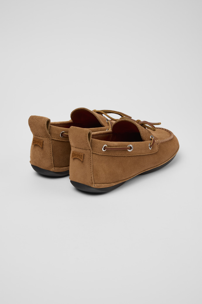 Camper Right Nina - Bailarinas marrones de nobuk para mujer.